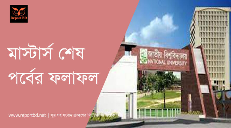 মাস্টার্স শেষ পর্বের ফলাফল