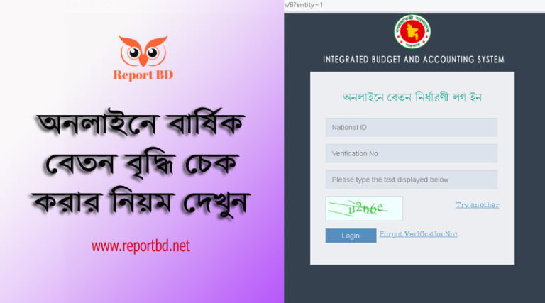 অনলাইনে বেতন দেখার নিয়ম । অনলাইনে বার্ষিক বেতন নির্ধারণ করার পদ্ধতি দেখুন