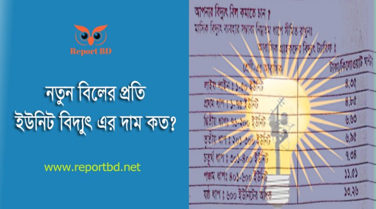 বিদ্যুৎ বিলের হিসাব ২০২৪ । আবাসিক বিদ্যুৎ বিলের হিসাব ইউনিটের বিল ধাপে ধাপে?
