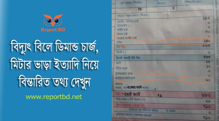বিদ্যুৎ বিলে ডিমান্ড চার্জ ২০২৪ । ডিমান্ড চার্জ কি বিদ্যুৎ কর্তৃপক্ষ চাইলে বাদ দিতে পারে?