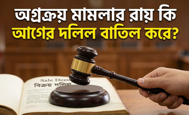 অগ্রক্রয় (Pre-emption) মামলায় উচ্চ আদালতের যুগান্তকারী রায়
