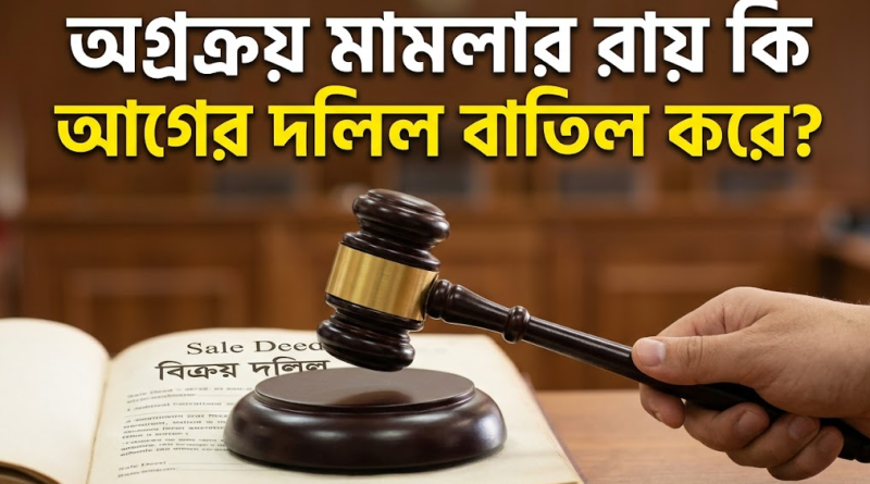 অগ্রক্রয় (Pre-emption) মামলায় উচ্চ আদালতের যুগান্তকারী রায়