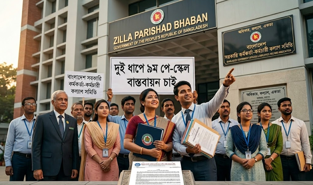 দুই ধাপে ৯ম পে-স্কেল বাস্তবায়নের দাবি সরকারি কর্মচারীদের