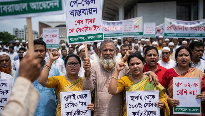 কর্মচারীদের দেয়ালে পিঠ