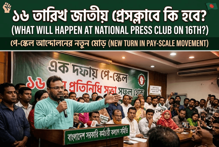 এক দফায় পে-স্কেল গেজেট প্রকাশের দাবিতে উত্তাল রাজপথ
