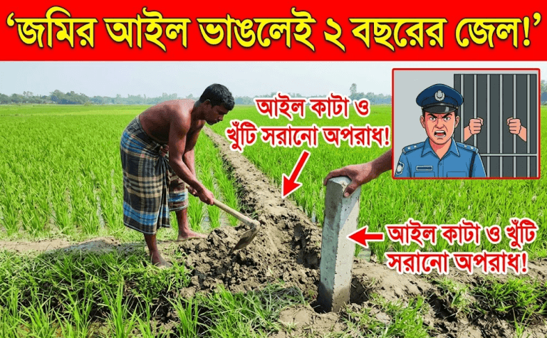 জমির আইল কাটলেই ২ বছরের জেল!