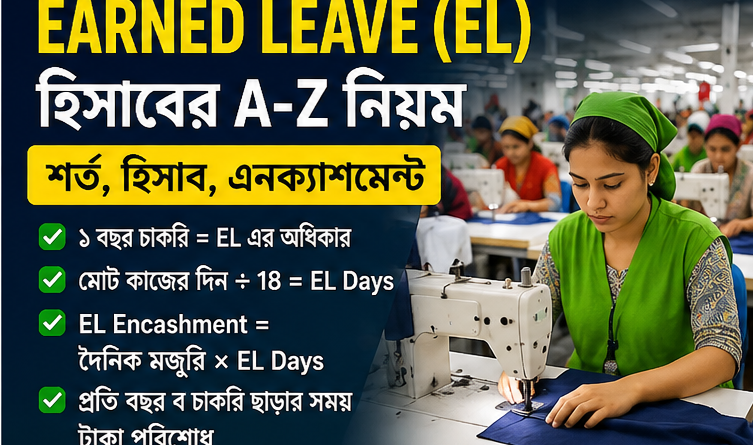 গার্মেন্টস খাতে Earned Leave (EL) হিসাব নিয়ে কর্মীদের আগ্রহ