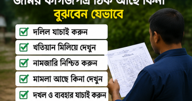 জমির কাগজপত্র যাচাই না করে কিনলে বড় ঝুঁকি