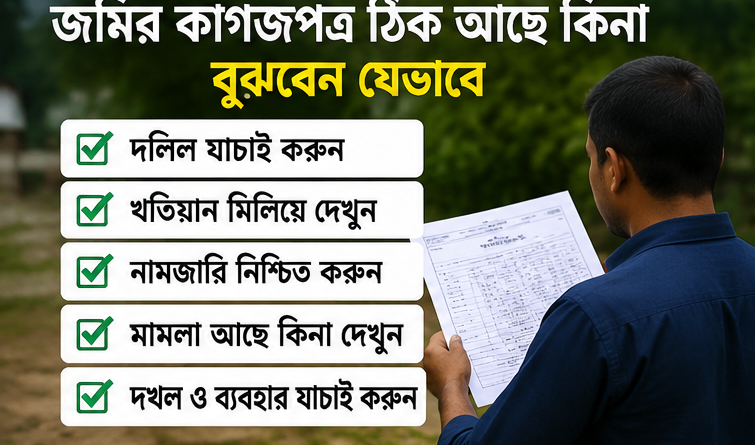 জমির কাগজপত্র যাচাই না করে কিনলে বড় ঝুঁকি