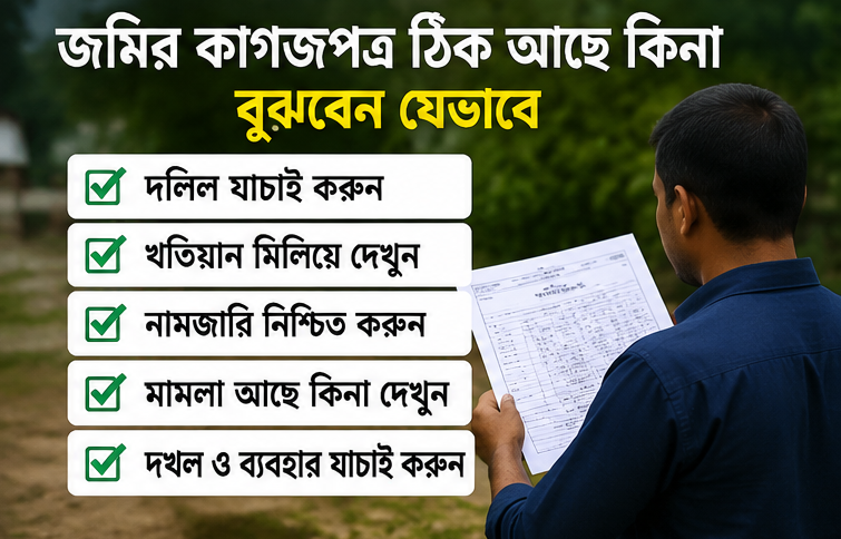 জমির কাগজপত্র যাচাই না করে কিনলে বড় ঝুঁকি