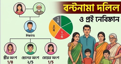 উত্তরাধিকার সূত্রে পাওয়া সম্পত্তি বণ্টন