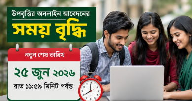 স্নাতক (পাস) ও ফাজিল ১ম বর্ষের উপবৃত্তি আবেদনের সময় বাড়ল