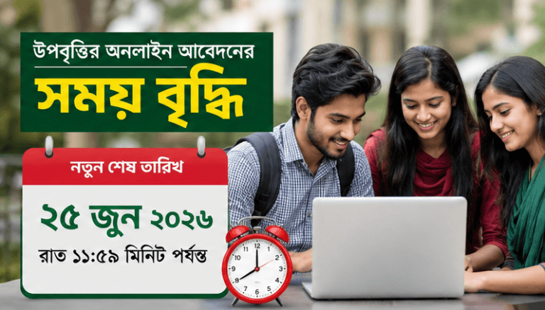 স্নাতক (পাস) ও ফাজিল ১ম বর্ষের উপবৃত্তি আবেদনের সময় বাড়ল