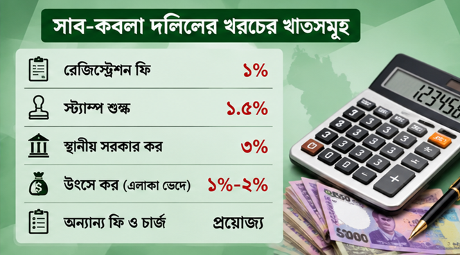 জমি রেজিস্ট্রি খরচ ২০২৬