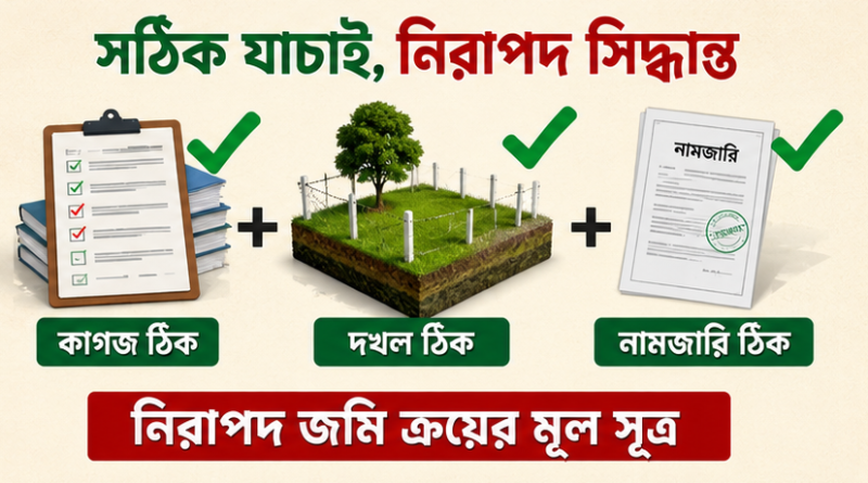 জমি কেনার আগে এই তিনটি বিষয় যাচাই না করলে আজীবন ভোগান্তির ঝুঁকি