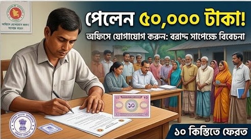 সরকারি সুদমুক্ত ক্ষুদ্রঋণ বিতরণ