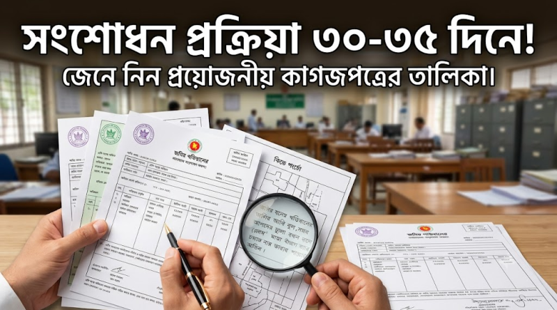 জেনে নিন এসি ল্যান্ড অফিসের মাধ্যমে সহজে রেকর্ড সংশোধনের উপায়