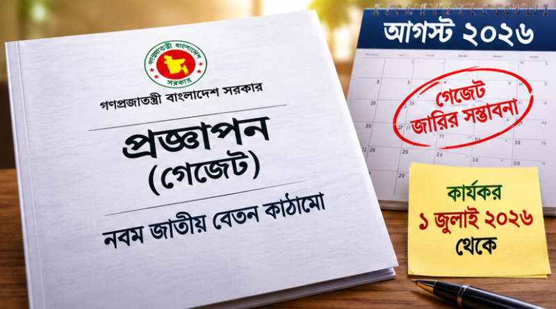 চূড়ান্ত ধাপে নবম জাতীয় বেতন কাঠামো বাস্তবায়ন রয়েছে?