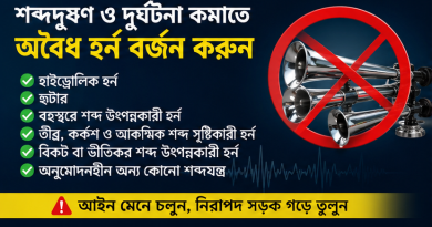 হাইড্রোলিক হর্ন ও অবৈধ শব্দযন্ত্র ব্যবহারে কঠোর অবস্থানে বিআরটিএ