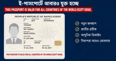 ই-পাসপোর্ট বুকলেটে বড় পরিবর্তনের চূড়ান্ত অনুমোদন