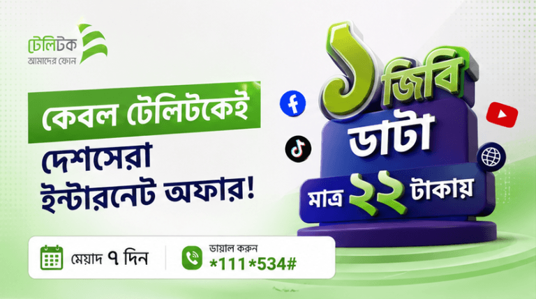 কেবল টেলিটকেই দেশসেরা ইন্টারনেট অফার