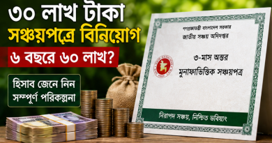 ৩০ লাখ টাকা সঞ্চয়পত্রে রেখে ৬ বছরে ৬০ লাখ করার উপায়