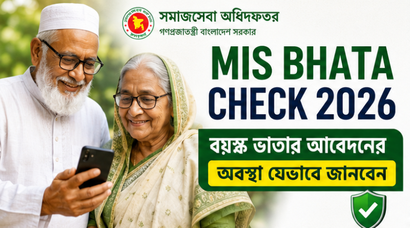 বয়স্ক ভাতার আবেদনের অবস্থা যেভাবে জানবেন