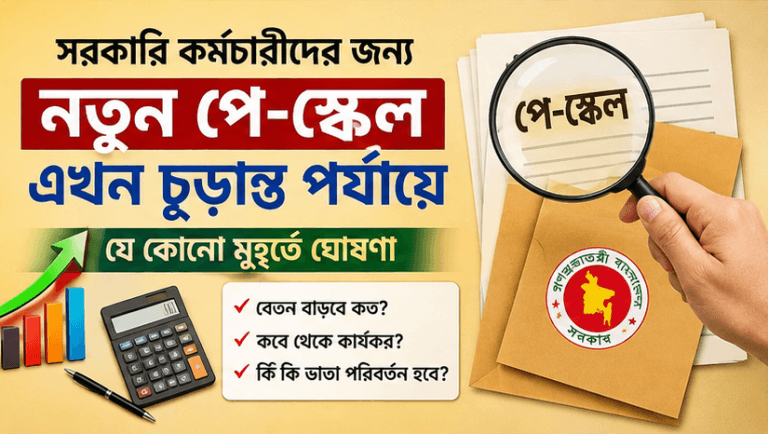 চূড়ান্ত পর্যায়ে নবম পে-স্কেল, যে কোনো মুহূর্তে ঘোষণা