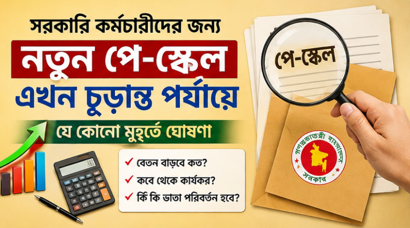 চূড়ান্ত পর্যায়ে নবম পে-স্কেল, যে কোনো মুহূর্তে ঘোষণা