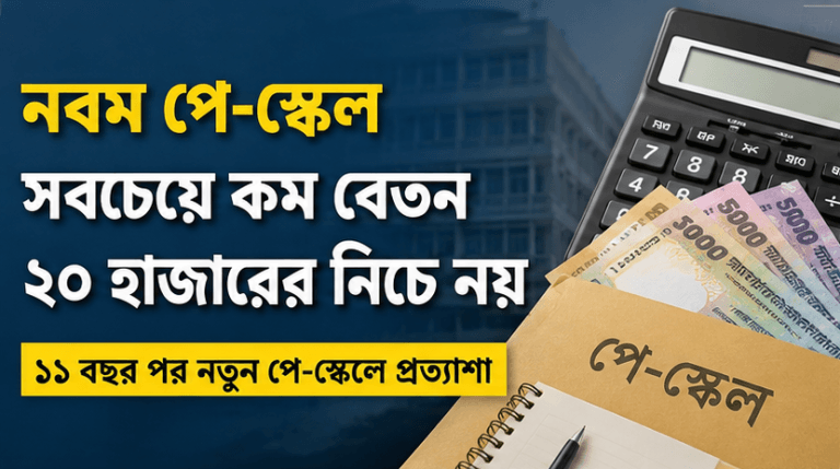 নবম পে-স্কেলে নিম্নগ্রেডের বেতন ২০২৬
