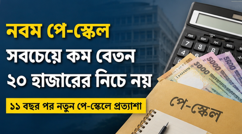 নবম পে-স্কেলে নিম্নগ্রেডের বেতন ২০২৬
