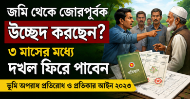 বৈধ কাগজপত্র থাকার পরও জমি থেকে জোরপূর্বক উচ্ছেদ?