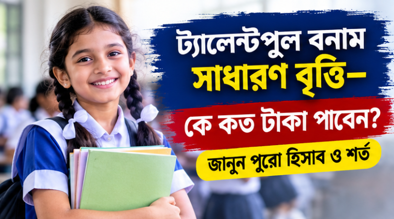 ট্যালেন্টপুল বনাম সাধারণ বৃত্তি—কে কত টাকা পাবেন? ৩ বছরে মোট প্রাপ্তির পুরো হিসাব ও গুরুত্বপূর্ণ শর্ত