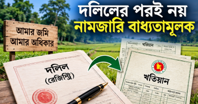 জমির নামজারিতে বড় পরিবর্তন