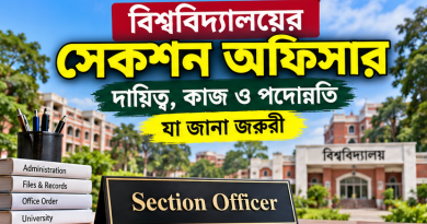 বিশ্ববিদ্যালয়ের ‘সেকশন অফিসার’ পদে কী কাজ করতে হয়?