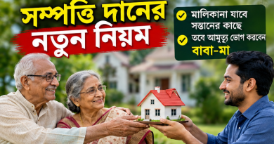 সম্পত্তি দানের নতুন নিয়ম