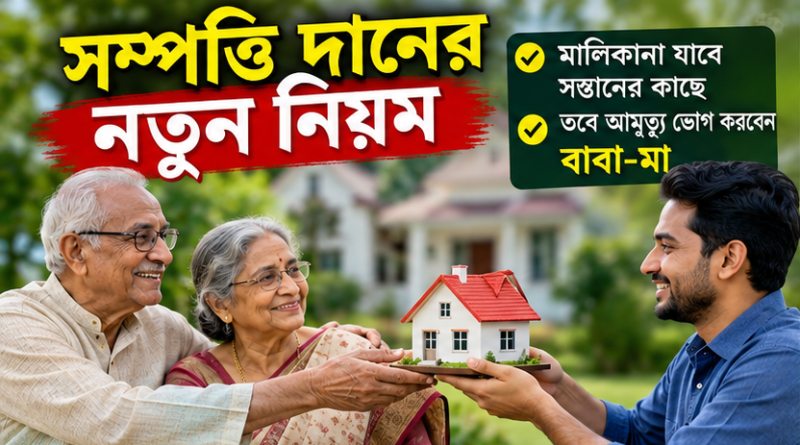 সম্পত্তি দানের নতুন নিয়ম
