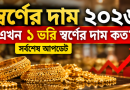 এক ভরি ২২ ক্যারেট সোনার দাম কত?