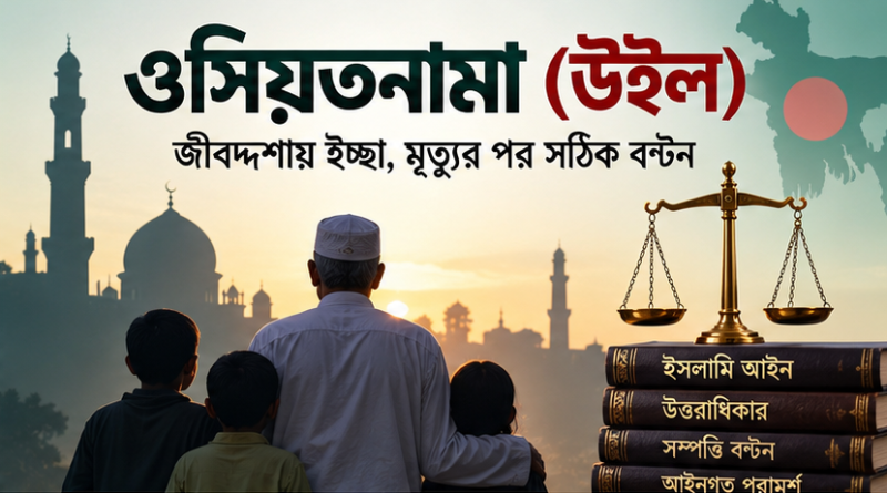 ওসিয়তনামা বা উইল কীভাবে লিখবেন