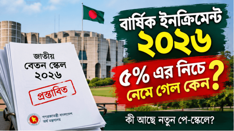 ২০২৬ সালের নতুন পে-স্কেলে বার্ষিক ইনক্রিমেন্ট ৫ শতাংশের নিচে কেন?