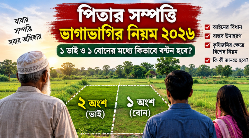 জমি-জমার ভাগাভাগির নিয়ম ২০২৬