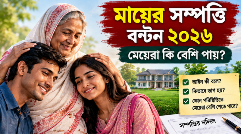 মায়ের সম্পত্তি বণ্টন ২০২৬