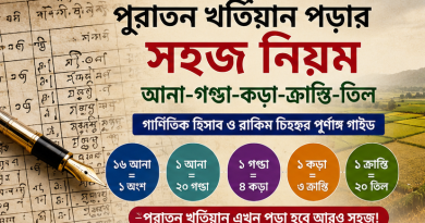 পুরাতন খতিয়ান পড়ার সহজ নিয়ম
