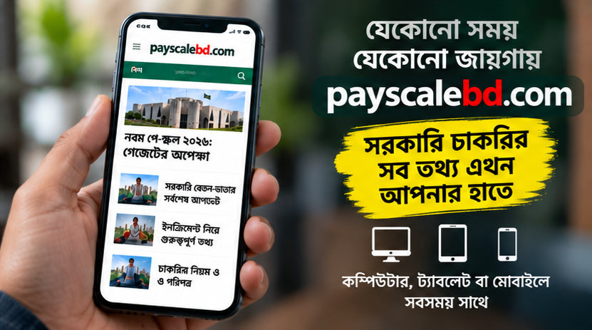 সরকারি চাকরিজীবীদের পে-স্কেল ও বেতন-ভাতার খবর এক প্ল্যাটফর্মে—payscalebd.com