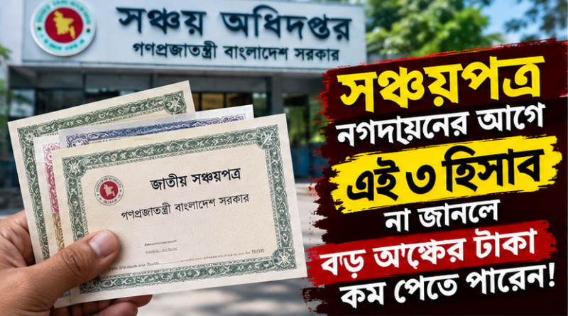 সঞ্চয়পত্র নগদায়নের আগে এই ৩ হিসাব না জানলে বড় অঙ্কের টাকা কম পেতে পারেন
