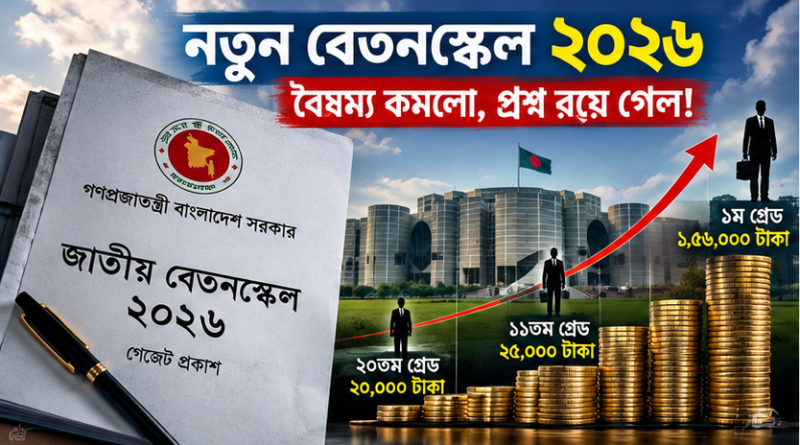 ৯ম জাতীয় পে স্কেলে বেতন বৈষম্য কমলেও প্রশ্ন বাড়ি ভাতা ও অন্যান্য সুবিধায়