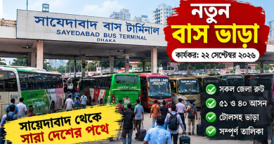 সায়েদাবাদ থেকে ৮৭ আন্তঃজেলা রুটের নতুন বাসভাড়া