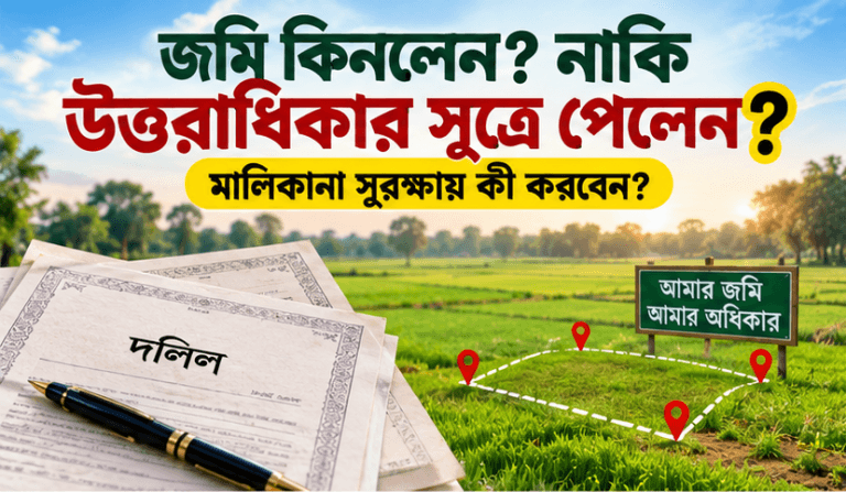 দলিল বা উত্তরাধিকার সূত্রে জমি পাওয়ার পর কী করবেন?