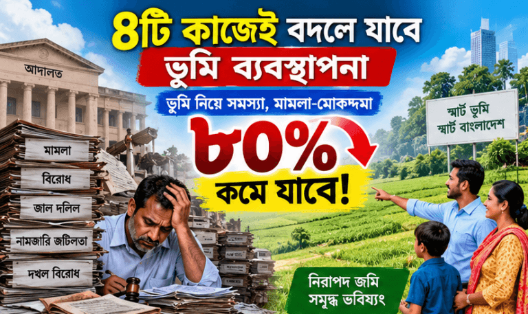 ভূমি নিয়ে মামলা-মোকদ্দমা কমাতে ৪ দফা সংস্কারের প্রস্তাব