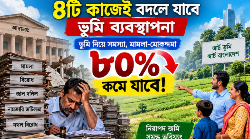 ভূমি নিয়ে মামলা-মোকদ্দমা কমাতে ৪ দফা সংস্কারের প্রস্তাব